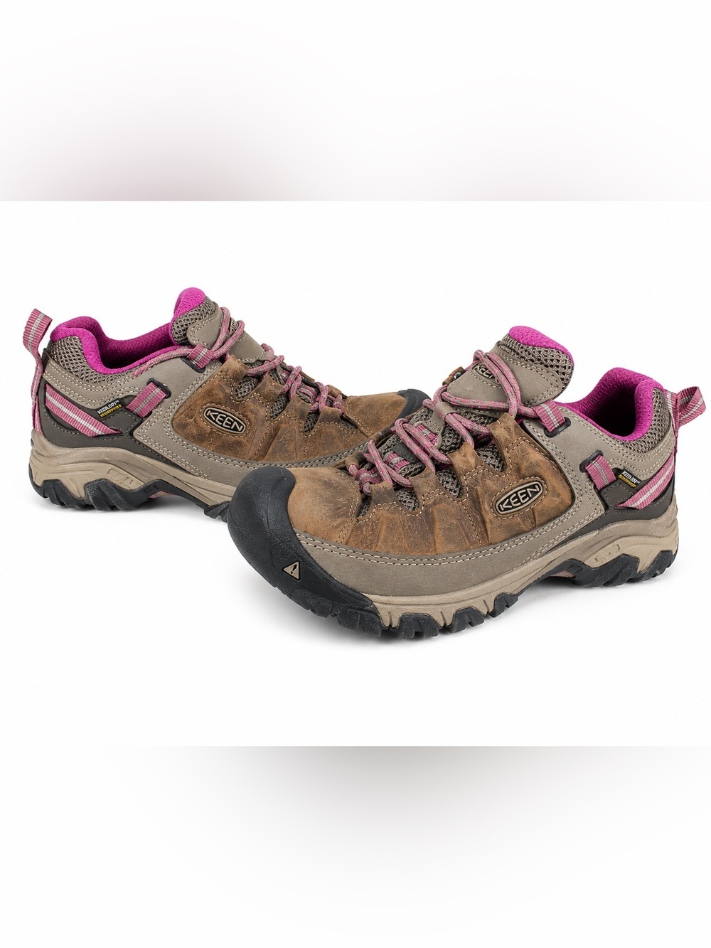 KEEN Women's Targhee III Waterproof Hiking Shoes in Weiss/Boysenberry